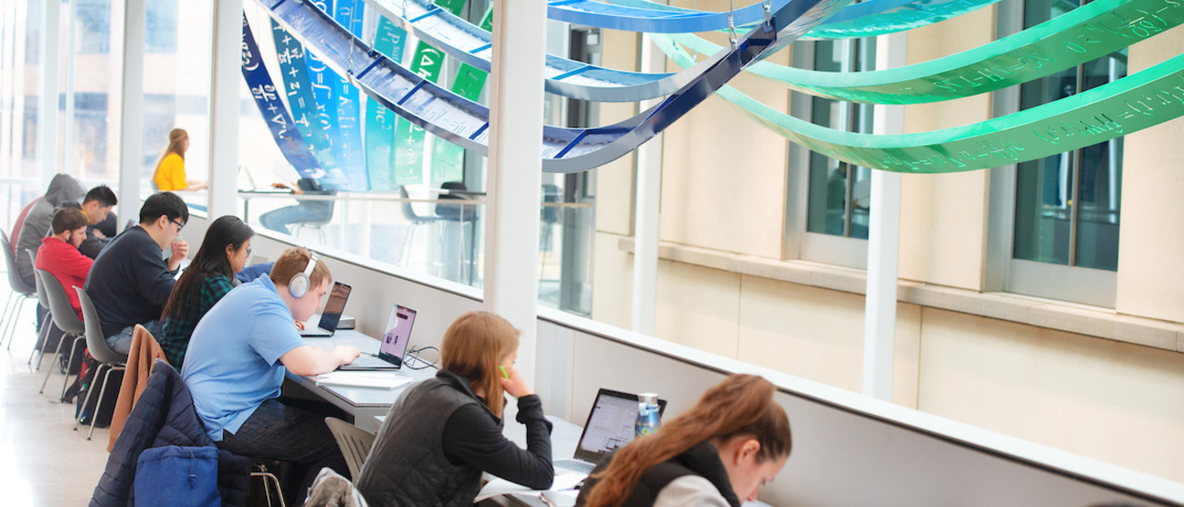Students studying in the Seamans Center